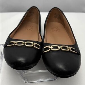 Naturalizer Women’s Sz5.5 Black Chain Detail Loafers/Flats #0248
